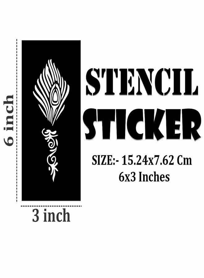 ORDERSHOCK Easy Art Mehndi Stencil Sticker Set for Instant Hand Decoration for Kids & Adults Both Sticker - Image 4